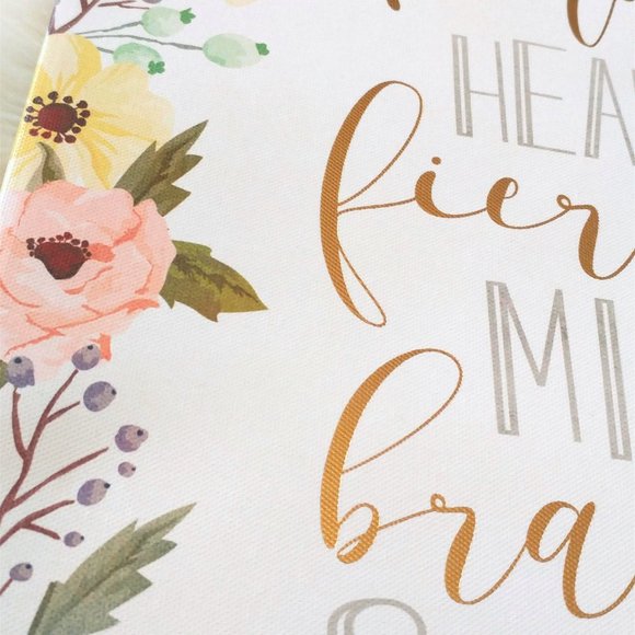 Kind Heart Fierce Mind Brave Spirit Canvas - Picture 2 of 4